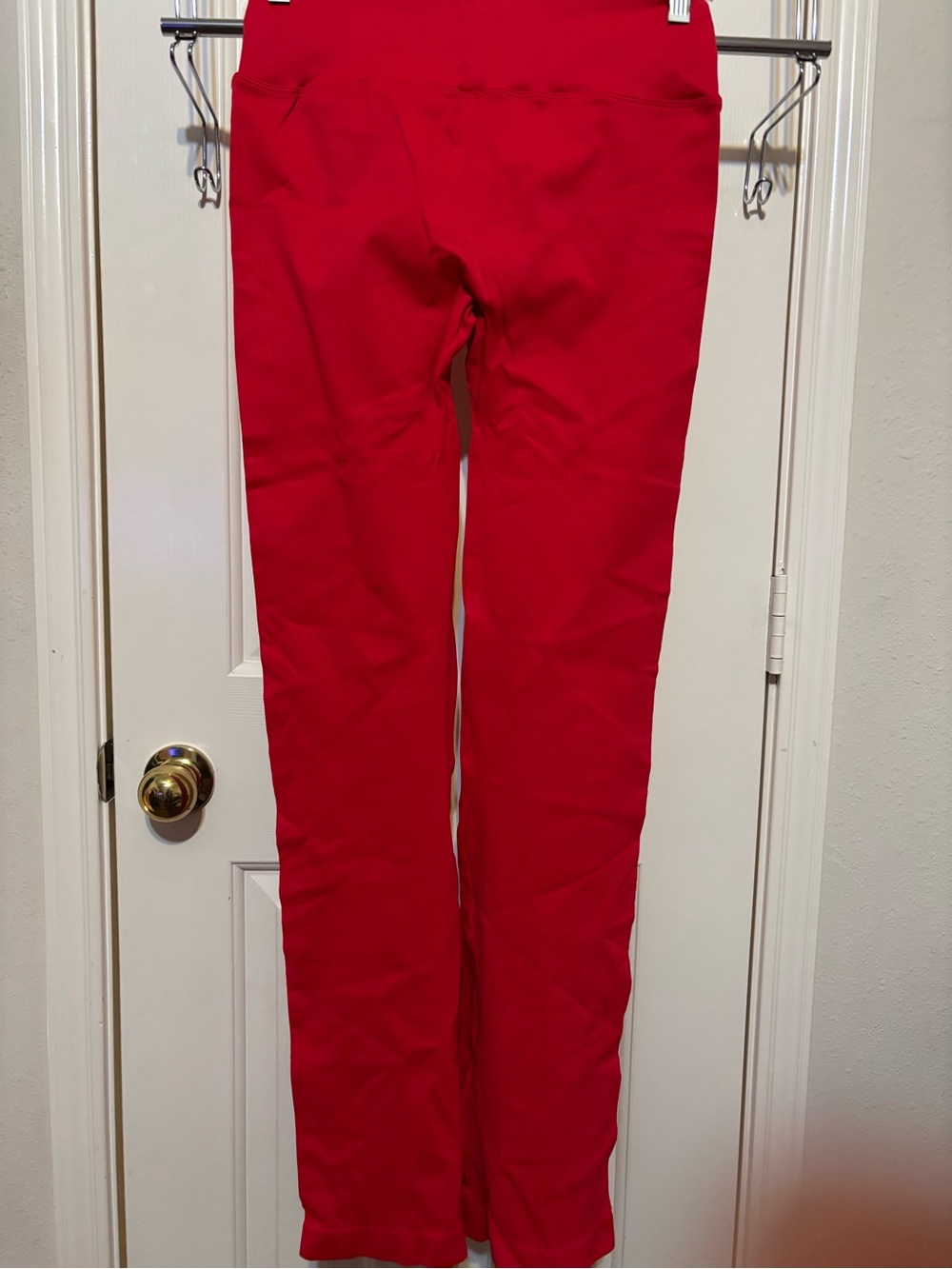 NWOT OQQ Red Yoga Leggings - Classic Stretch - Picture 2 of 4